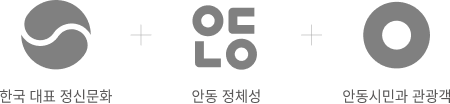 한국 대표 정신문화 + 안동정체성 + 안동시민과 관광객